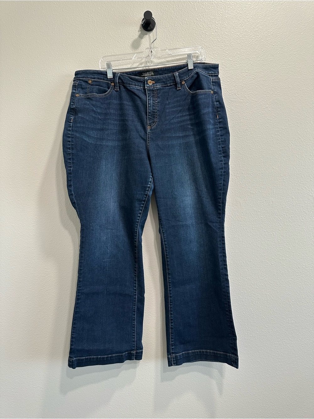 Talbot’s Dark Blue Women’s Denim Jeans,flare,size 20WP